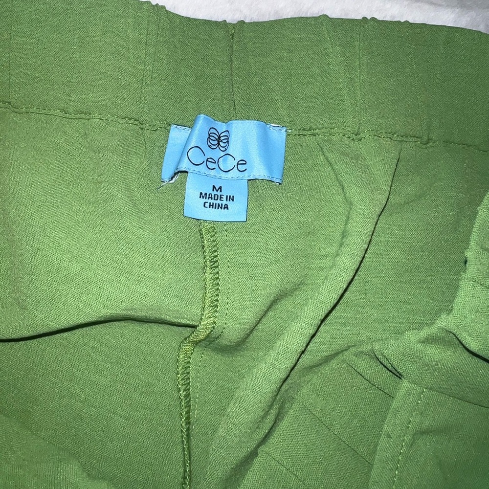 CeCe Light Green Wide-Leg Pants - Picture 8 of 11